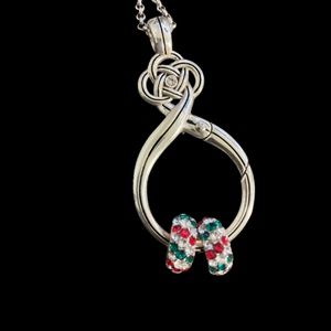 Brighton red, green and clear stone spacers (2) - never worn.